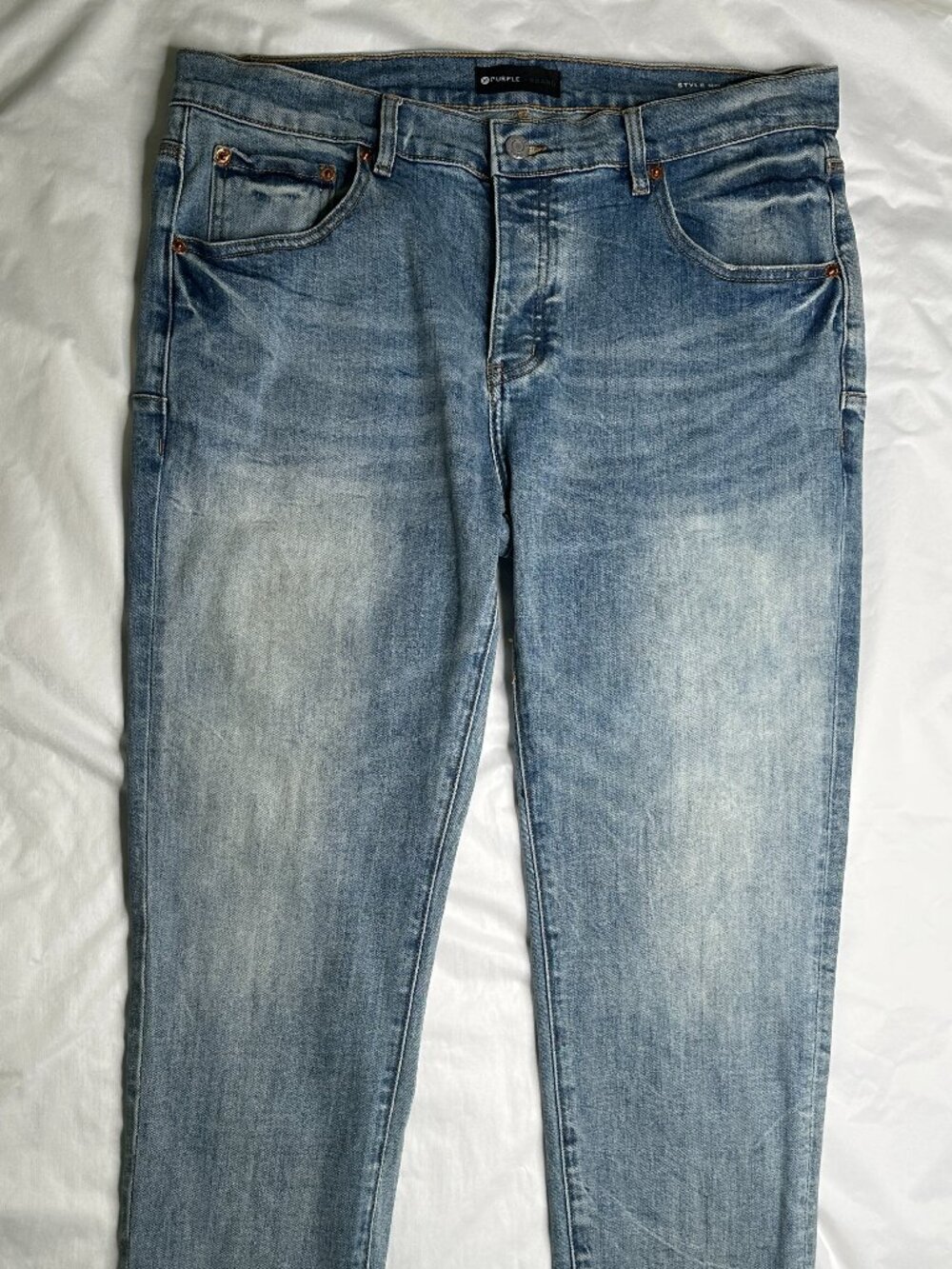Purple Brand Style No.P001 Slim Leg Jeans Blue Size 36x30 Button Fly